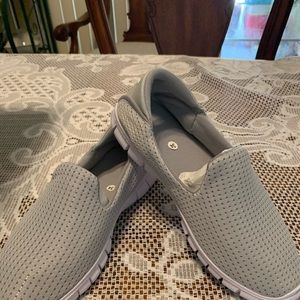Grey walking shoes